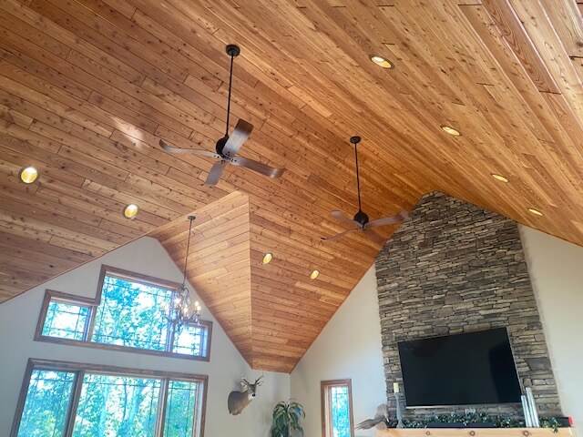 House interior showing working wiring